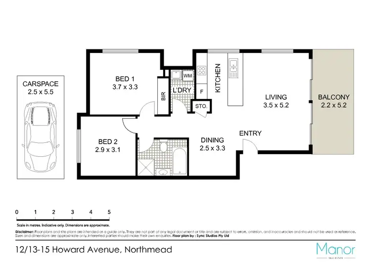 Floorplan of Homely apartment listing, 12/13-15 Howard Avenue, Northmead NSW 2152