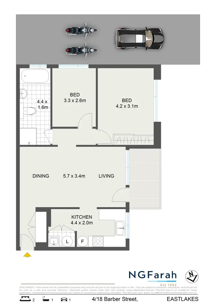 Floorplan of Homely apartment listing, 4/18 Barber Avenue, Eastlakes NSW 2018