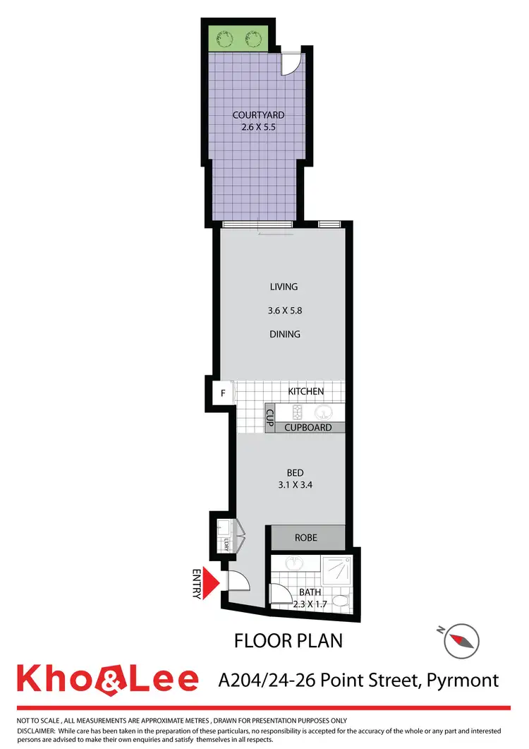 Floorplan of Homely unit listing, Level GF/24-26 Point Street, Pyrmont NSW 2009