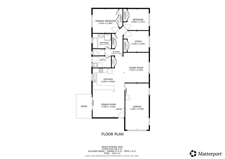 Floorplan of Homely semi-detached listing, 1 Ibell Court, Emerald QLD 4720