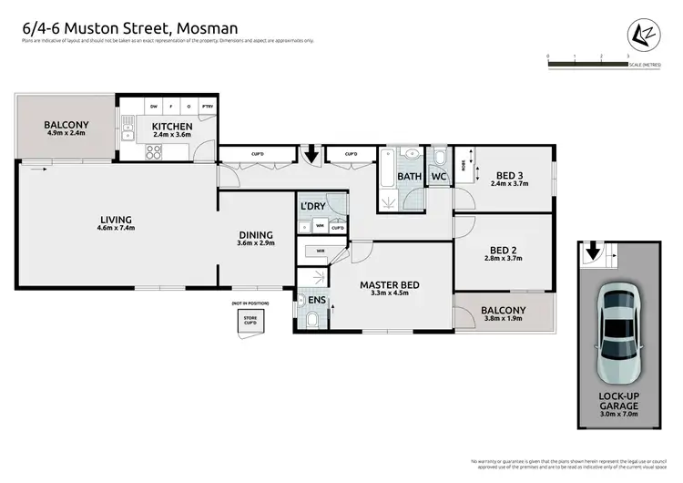 Floorplan of Homely apartment listing, 6/4-6 Muston Street, Mosman NSW 2088