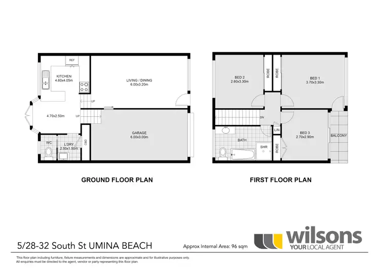 Floorplan of Homely townhouse listing, 5/28-32 South Street, Umina Beach NSW 2257