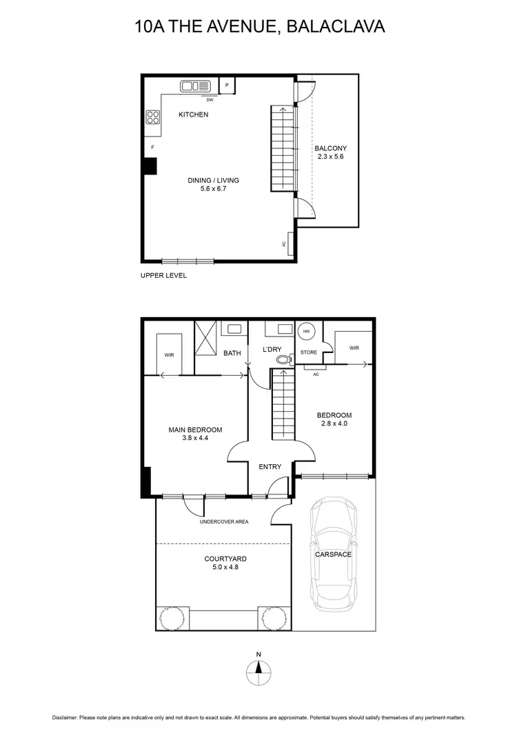Floorplan of Homely townhouse listing, 10a The Avenue, Balaclava VIC 3183