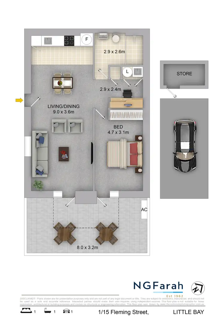 Floorplan of Homely apartment listing, 15/1 Fleming Street, Little Bay NSW 2036
