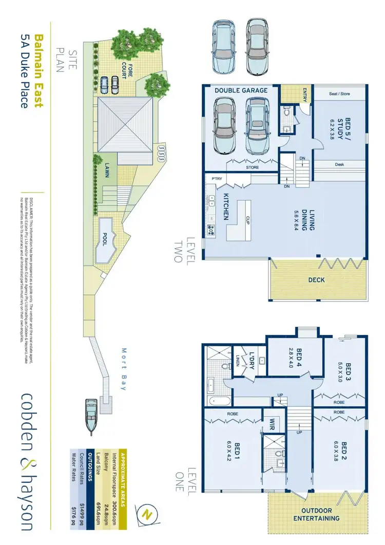 Floorplan of Homely house listing, 5A Duke Place, Balmain East NSW 2041