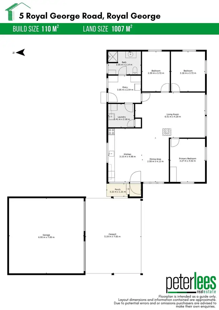 Floorplan of Homely rural property listing, 5 Royal George Road, Royal George TAS 7213