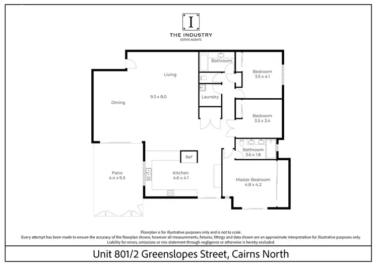 Floorplan of Homely apartment listing, 801/2-10 Greenslopes Street, Cairns North QLD 4870