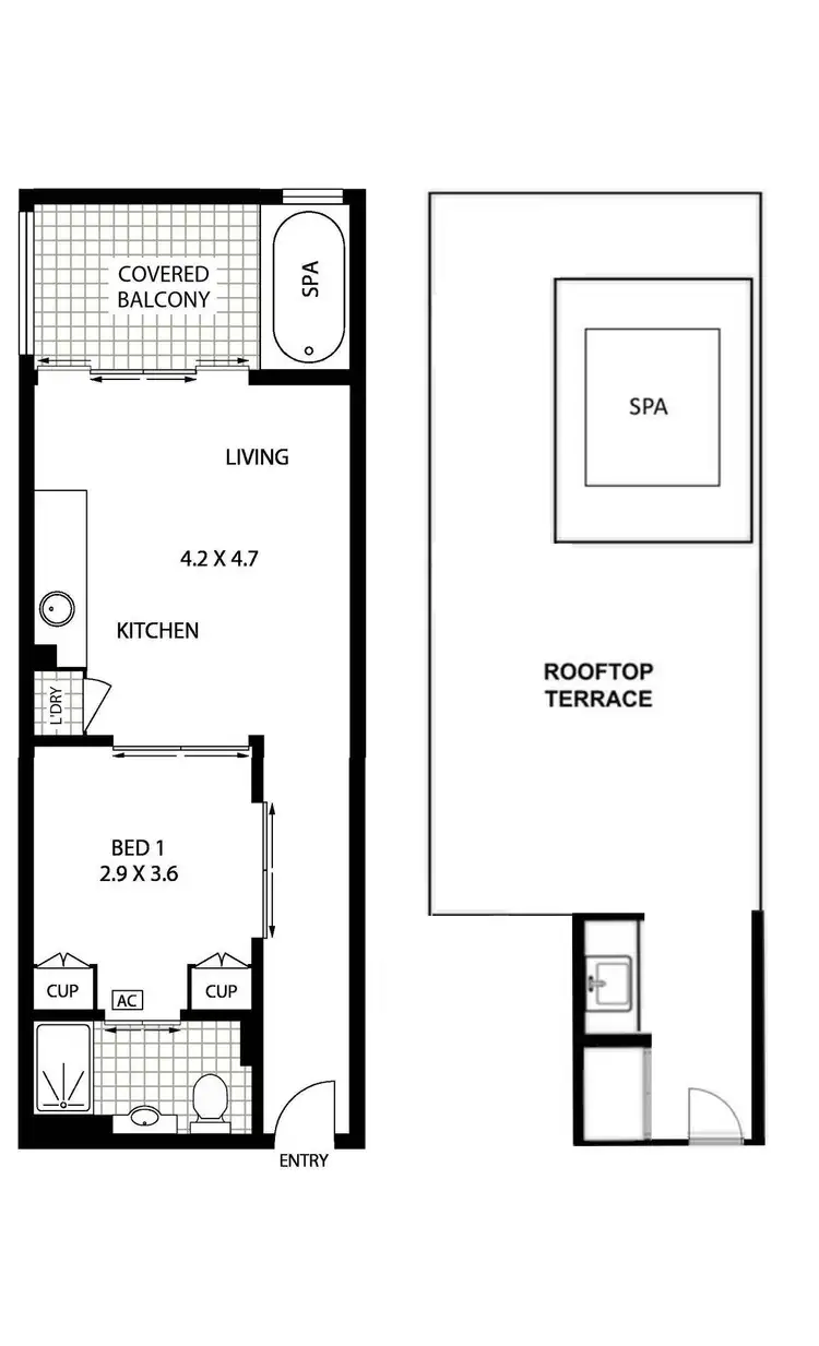 Floorplan of Homely apartment listing, 3434/123-127 Williams Esplanade, Palm Cove QLD 4879