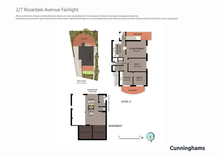 Floorplan of Homely semi-detached listing, 2/7 Rosedale Avenue, Fairlight NSW 2094