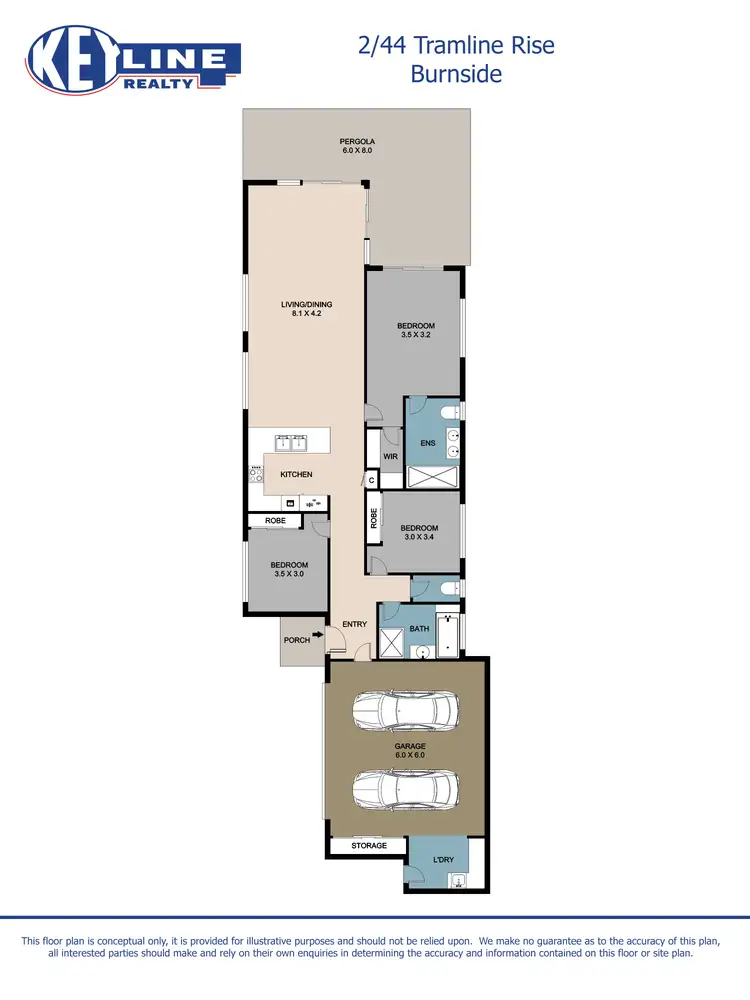 Floorplan of Homely semi-detached listing, 2/44 Tramline Rise, Burnside QLD 4560