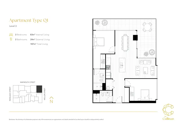 Floorplan of Homely apartment listing, 313/181 Waymouth Street, Adelaide SA 5000