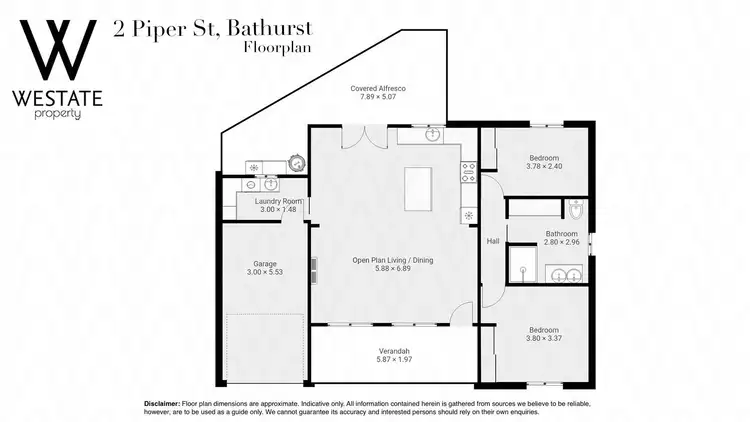 Floorplan of Homely house listing, 2 Piper Street, Bathurst NSW 2795