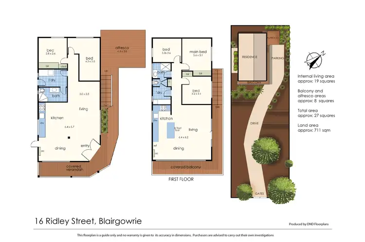 Floorplan of Homely house listing, 16 Ridley Street, Blairgowrie VIC 3942