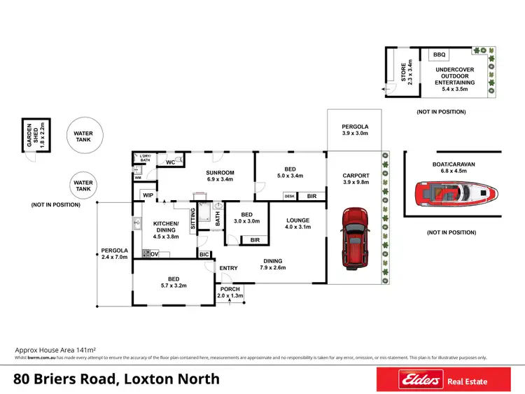 Floorplan of Homely house listing, 80 Briers Road, Loxton SA 5333