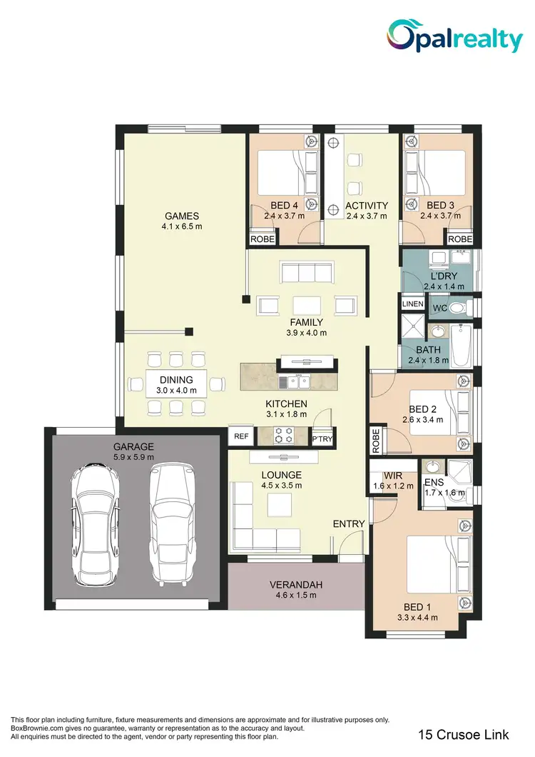 Floorplan of Homely house listing, 15 Crusoe Link, Secret Harbour WA 6173