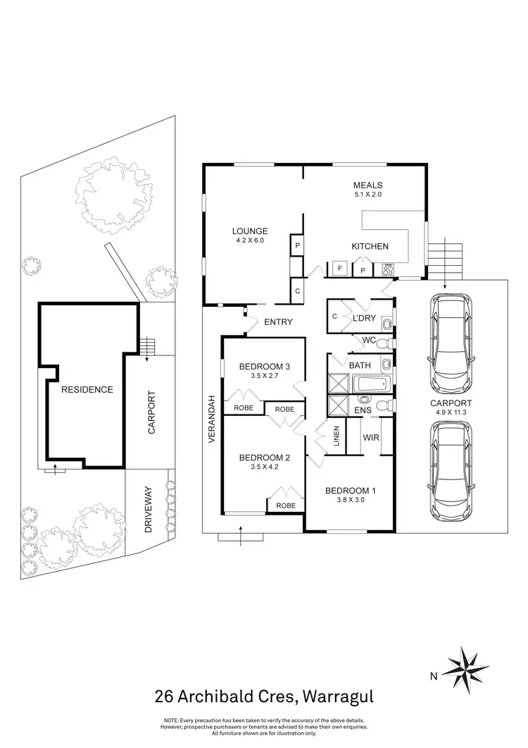 Floorplan of Homely house listing, 26 Archibald Crescent, Warragul VIC 3820