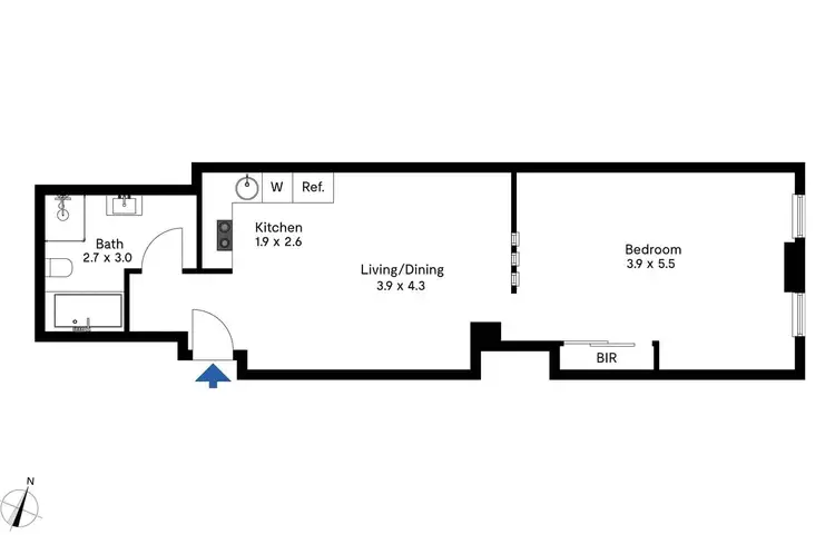 Floorplan of Homely unit listing, 604/471 Little Bourke Street, Melbourne VIC 3000