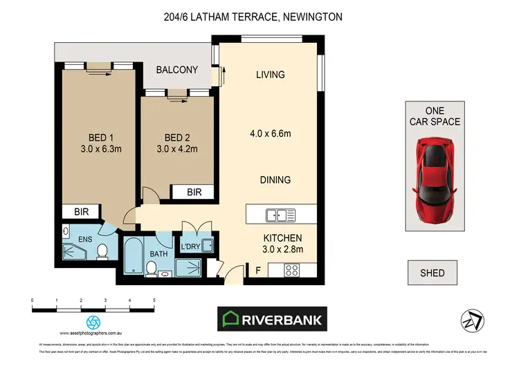 Floorplan of Homely unit listing, D204/6 Latham Terrace, Newington NSW 2127