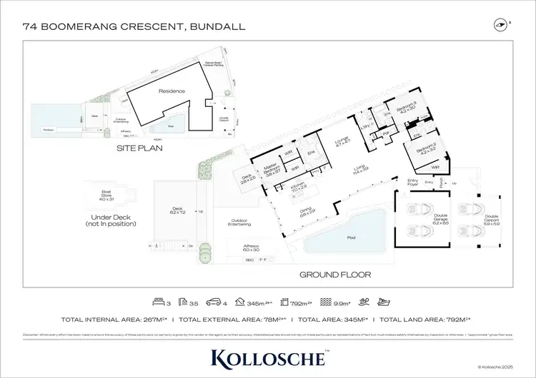 Floorplan of Homely house listing, 74 Boomerang Crescent, Sorrento QLD 4217