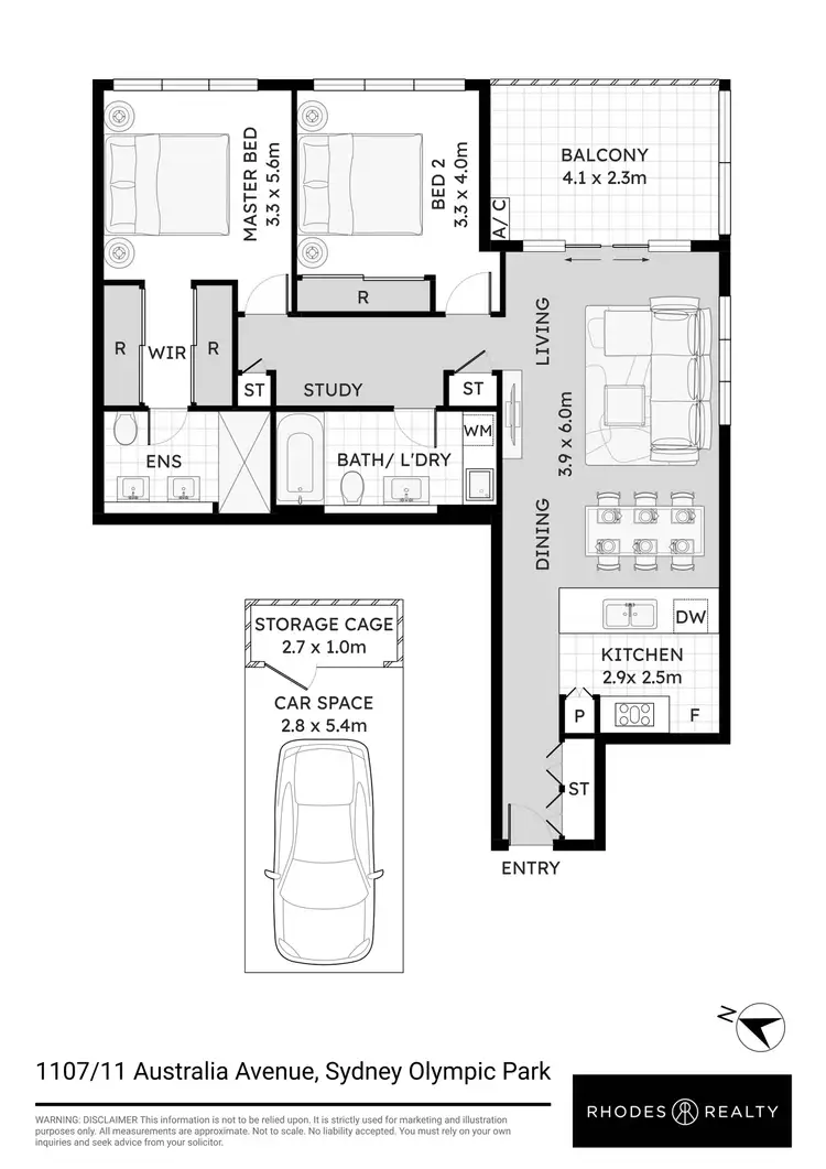 Floorplan of Homely apartment listing, 1107/11 Australia Avenue, Sydney Olympic Park NSW 2127