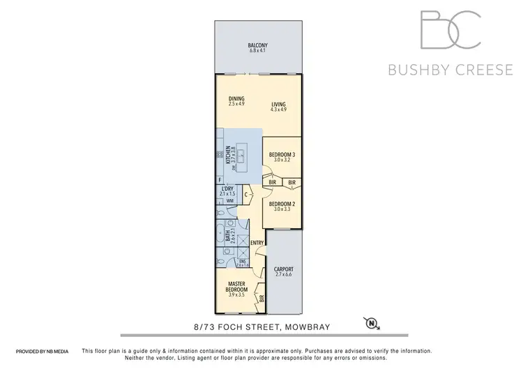 Floorplan of Homely unit listing, 8/73 Foch Street, Mowbray TAS 7248