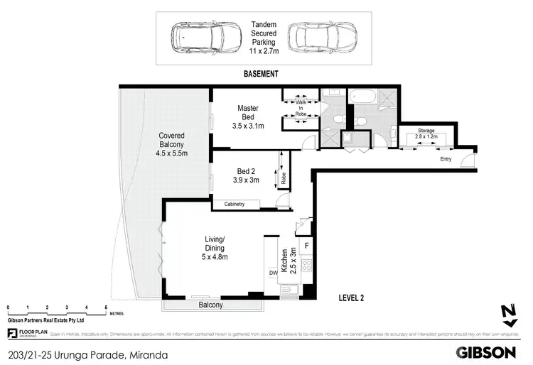 Floorplan of Homely apartment listing, 203/21-25 Urunga Parade, Miranda NSW 2228