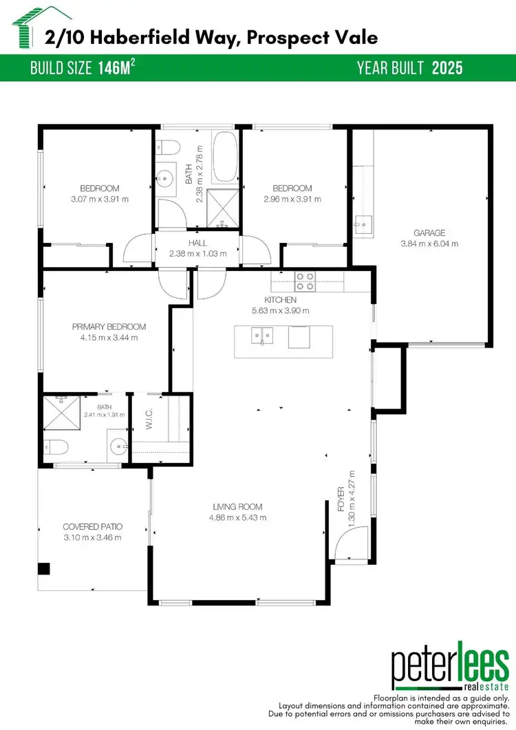 Floorplan of Homely unit listing, 2/10 Haberfield Way, Prospect Vale TAS 7250