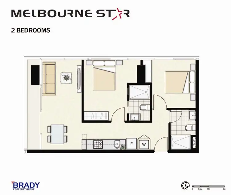 Floorplan of Homely apartment listing, 708/8 Sutherland Street, Melbourne VIC 3000