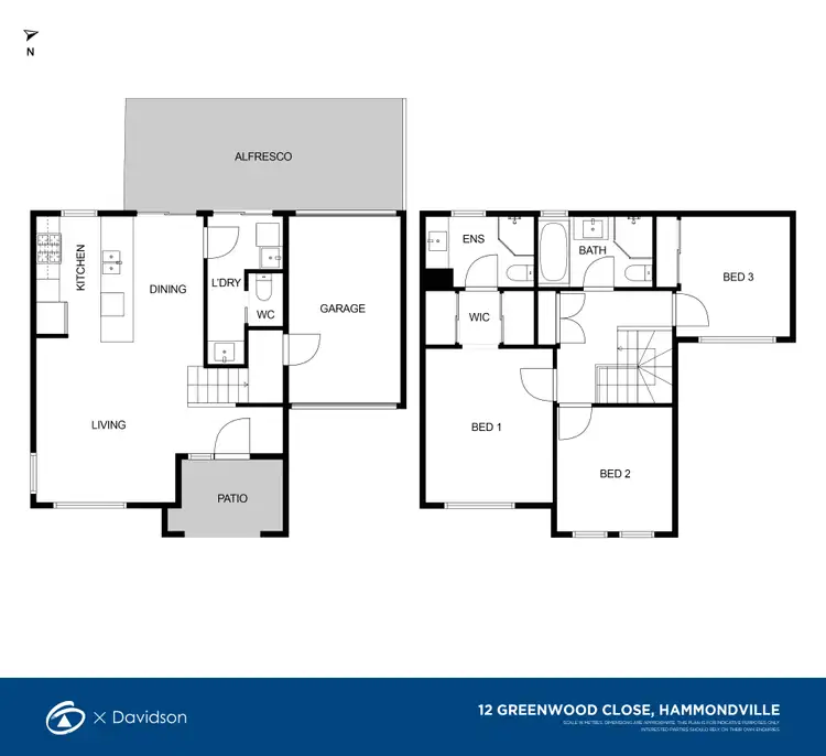 Floorplan of Homely semi-detached listing, 12 Greenwood Close, Hammondville NSW 2170