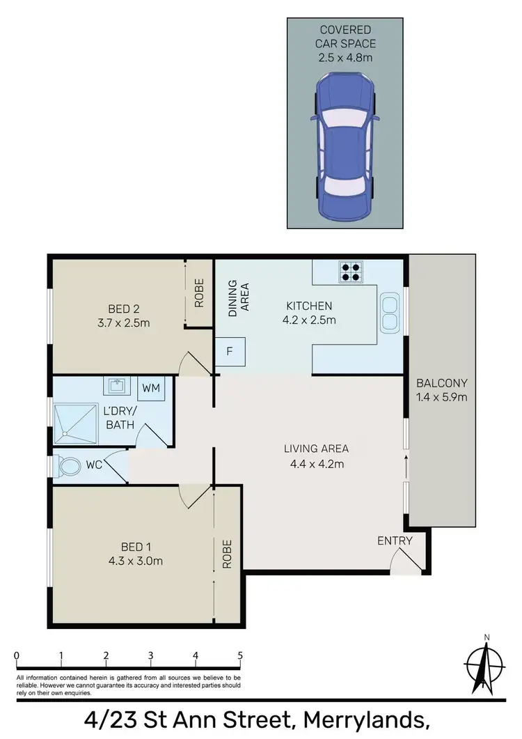 Floorplan of Homely unit listing, 4/23 St Ann Street, Merrylands NSW 2160