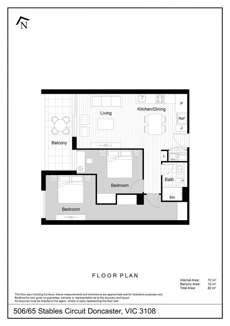 Floorplan of Homely apartment listing, 506/65 Stables Circuit, Doncaster VIC 3108