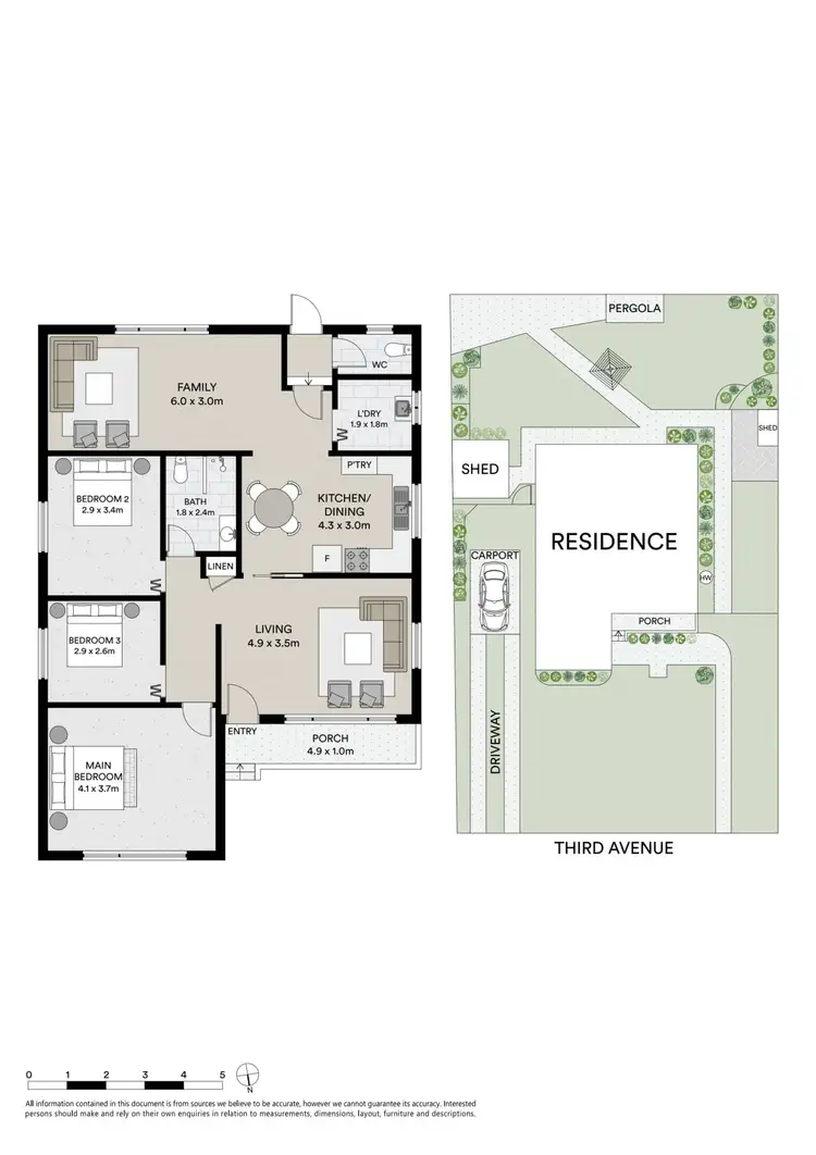 Floorplan of Homely house listing, 3 Third Avenue, Macquarie Fields NSW 2564