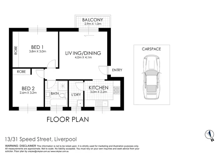 Floorplan of Homely unit listing, 13/31 Speed Street, Liverpool NSW 2170