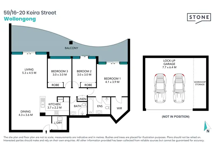 Floorplan of Homely apartment listing, 59/16-20 Keira Street, Wollongong NSW 2500