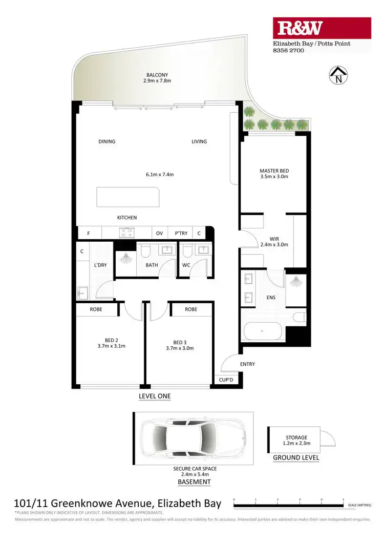Floorplan of Homely apartment listing, 101/11 Greenknowe Avenue, Elizabeth Bay NSW 2011