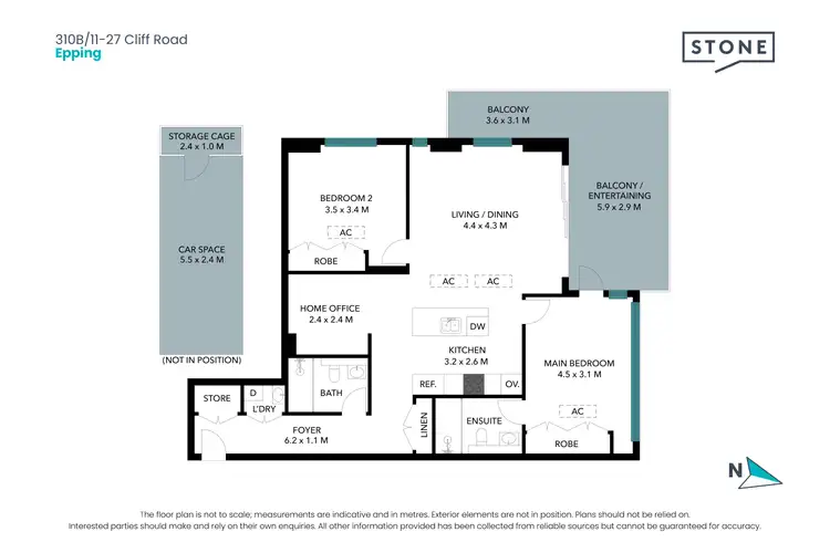 Floorplan of Homely apartment listing, 310B/11-27 Cliff Road, Epping NSW 2121