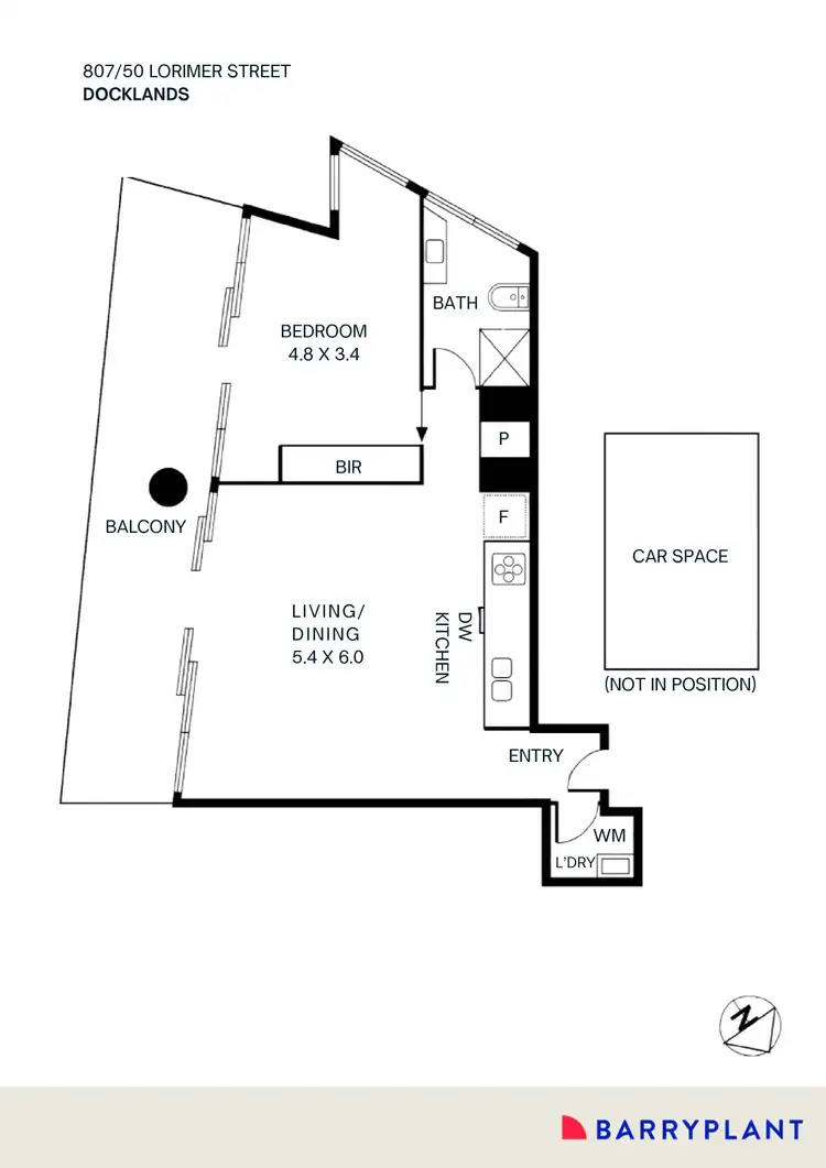 Floorplan of Homely apartment listing, 807/50 Lorimer Street, Docklands VIC 3008