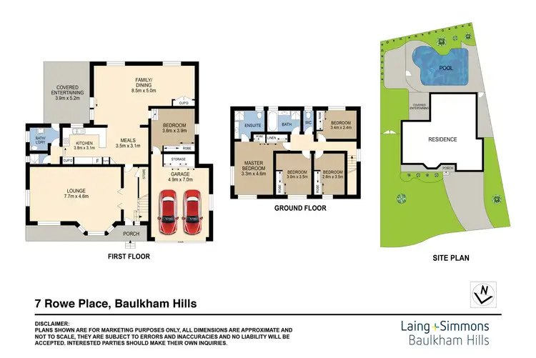 Floorplan of Homely house listing, 7 Rowe Place, Baulkham Hills NSW 2153