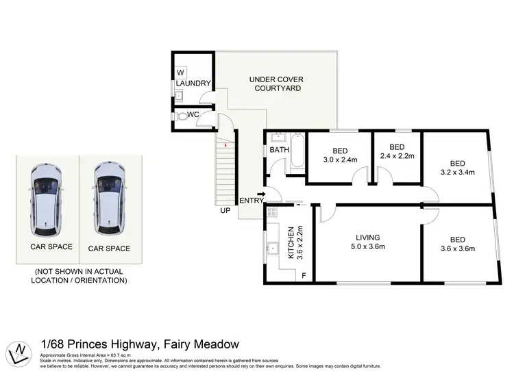 Floorplan of Homely apartment listing, 1/68 Princes Highway, Fairy Meadow NSW 2519