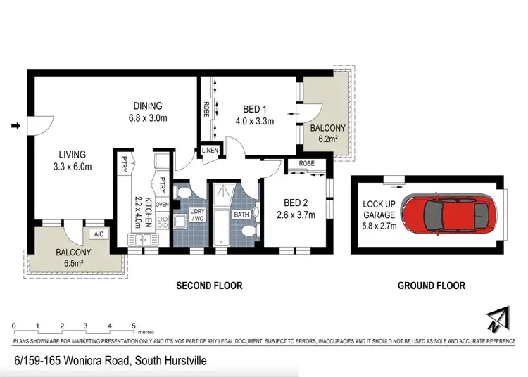 Floorplan of Homely apartment listing, 6/159-165 Woniora Road, South Hurstville NSW 2221