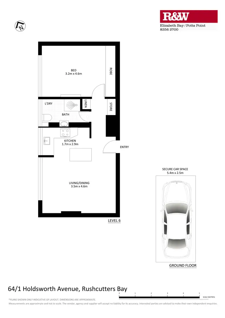 Floorplan of Homely apartment listing, 64/1 Holdsworth Avenue, Rushcutters Bay NSW 2011