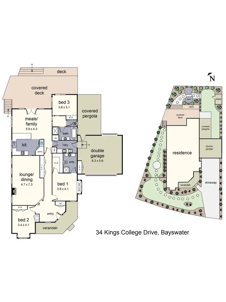 Floorplan of Homely house listing, 34 Kings College Drive, Bayswater VIC 3153