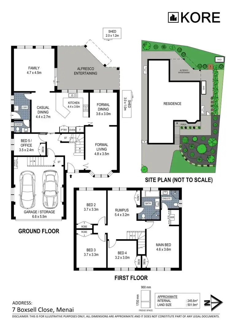 Floorplan of Homely house listing, 7 Boxsell Close, Menai NSW 2234