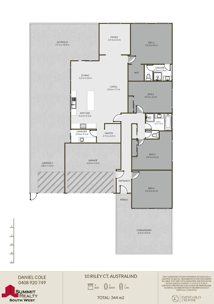 Floorplan of Homely house listing, 10 Riley Court, Australind WA 6233