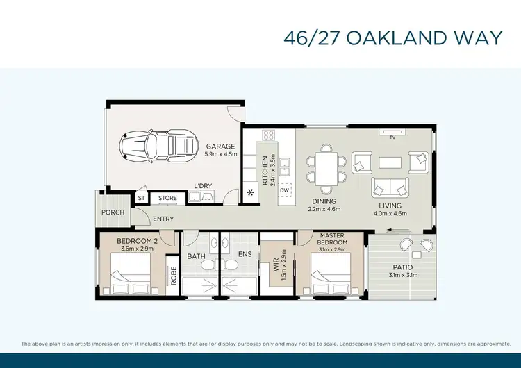 Floorplan of Homely retirement listing, 46/27 Oakland Way, Beaudesert QLD 4285