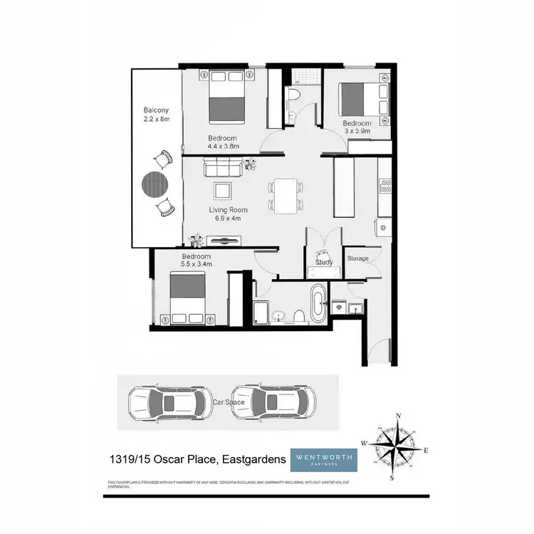 Floorplan of Homely apartment listing, 1319/15 Oscar Place, Eastgardens NSW 2036