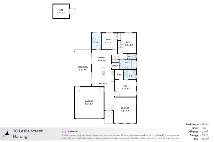 Floorplan of Homely house listing, 30 Leslie Street, Marong VIC 3515