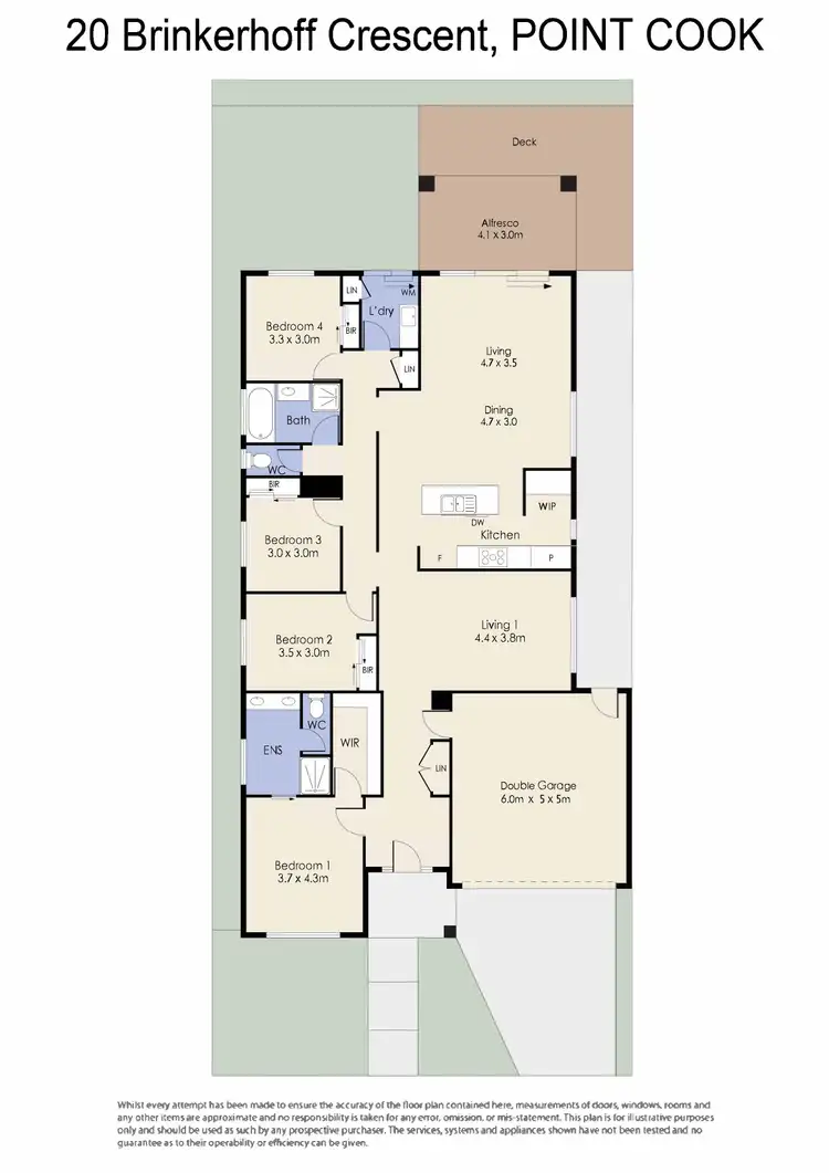 Floorplan of Homely house listing, 20 Brinkerhoff Crescent, Point Cook VIC 3030