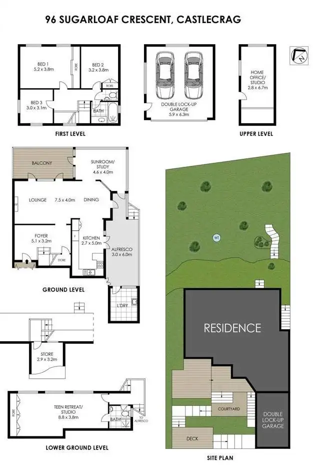 Floorplan of Homely house listing, 96 Sugarloaf Crescent, Castlecrag NSW 2068