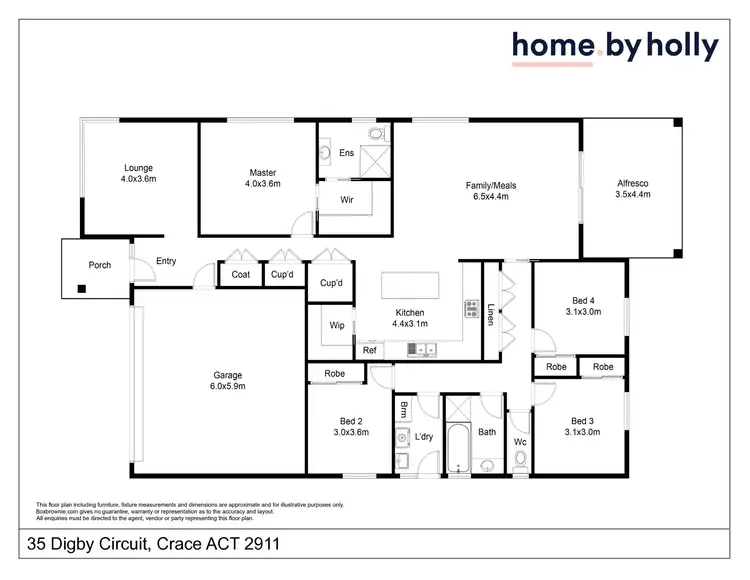 Floorplan of Homely house listing, 35 Digby Circuit, Crace ACT 2911